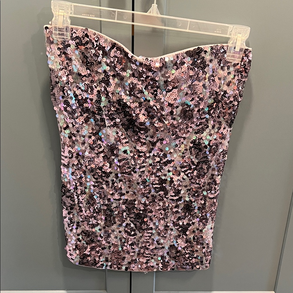 Vintage Express Sequin Strapless Top